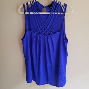 Elegant Blue Sleeveless Top